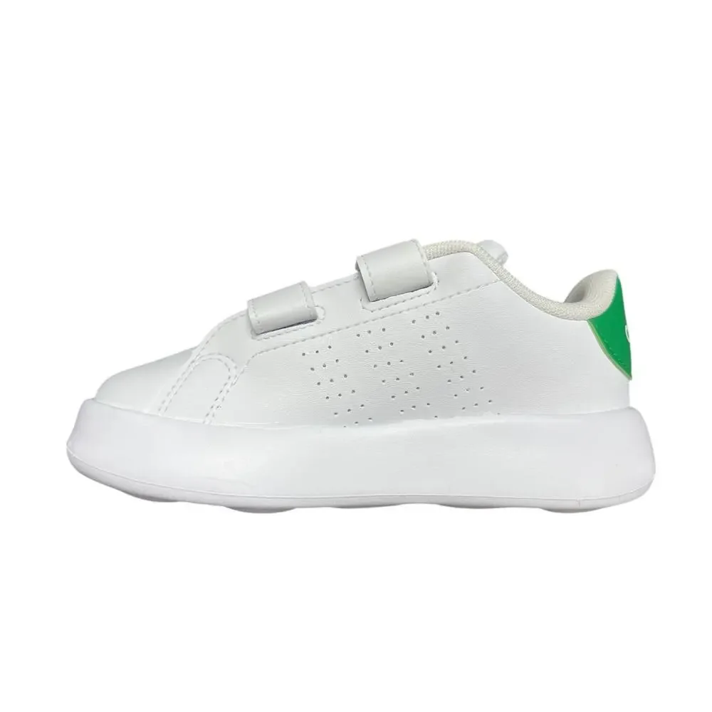 Adidas Kids Advantage Cloud Foam I Sneakers Size 10K White & Green New